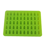 2 Peças Molde de Silicone para Chocolate Pequeno Urso com 50 Cavidades, Molde para Bolachas, Molde para Doces, Entrega de Cor Aleatória, Tamanho: 19*13,7*1cm, 50 Grades
