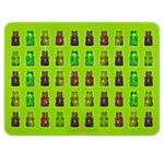 2 Peças Molde de Silicone para Chocolate Pequeno Urso com 50 Cavidades, Molde para Bolachas, Molde para Doces, Entrega de Cor Aleatória, Tamanho: 19*13,7*1cm, 50 Grades