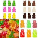 2 Peças Molde de Silicone para Chocolate Pequeno Urso com 50 Cavidades, Molde para Bolachas, Molde para Doces, Entrega de Cor Aleatória, Tamanho: 19*13,7*1cm, 50 Grades