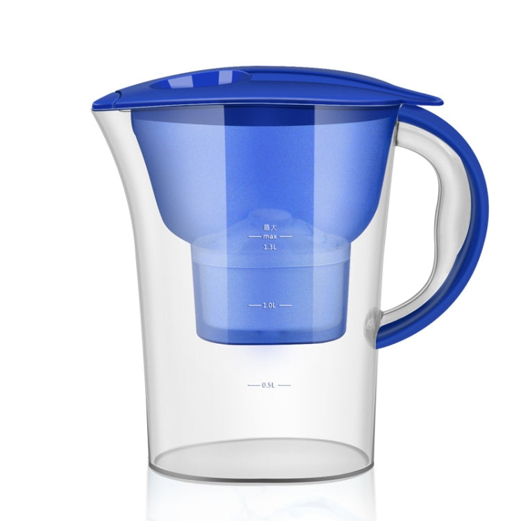 Garrafa de Água Fria com Filtro de Carvão Ativado para Cozinha Doméstica Portátil 1,3L, 1,3L (Azul)