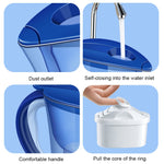 Garrafa de Água Fria com Filtro de Carvão Ativado para Cozinha Doméstica Portátil 1,3L, 1,3L (Azul)