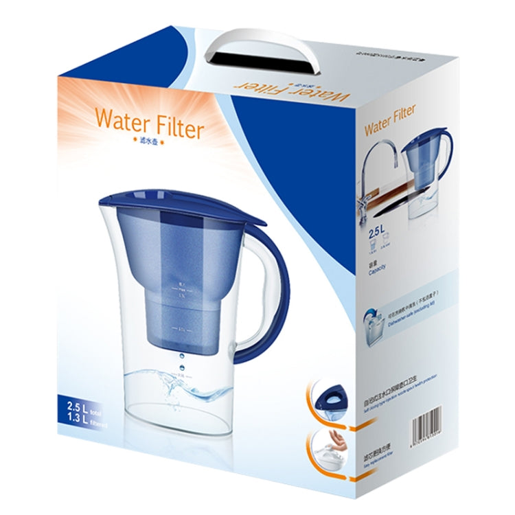 Garrafa de Água Fria com Filtro de Carvão Ativado para Cozinha Doméstica Portátil 1,3L, 1,3L (Azul)