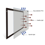 Quadro de Acrílico para Cópias com 3 Níveis de Brilho Regulável LED Tamanho A2 23W 12V para Desenho de Esboços de Anime, com Adaptador de Energia, A2 com Adaptador de Energia