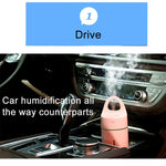 Humidificador Mini Portátil USB de Íons Negativos 1,5W - 2W 175ml com Luz LED Colorida para Beleza e Suplemento de Água