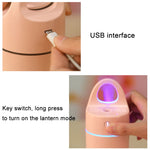 Humidificador Mini Portátil USB de Íons Negativos 1,5W - 2W 175ml com Luz LED Colorida para Beleza e Suplemento de Água