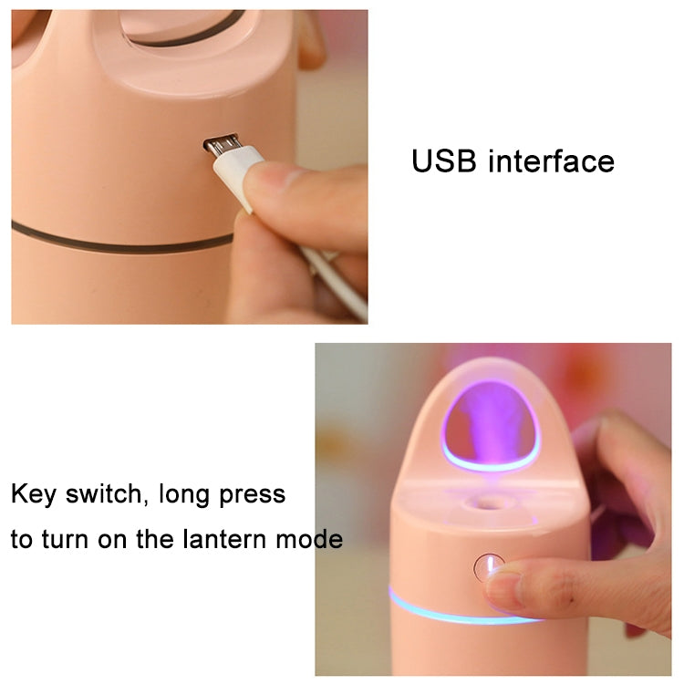 Humidificador Mini Portátil USB de Íons Negativos 1,5W - 2W 175ml com Luz LED Colorida para Beleza e Suplemento de Água