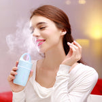 Humidificador Mini Portátil USB de Íons Negativos 1,5W - 2W 175ml com Luz LED Colorida para Beleza e Suplemento de Água