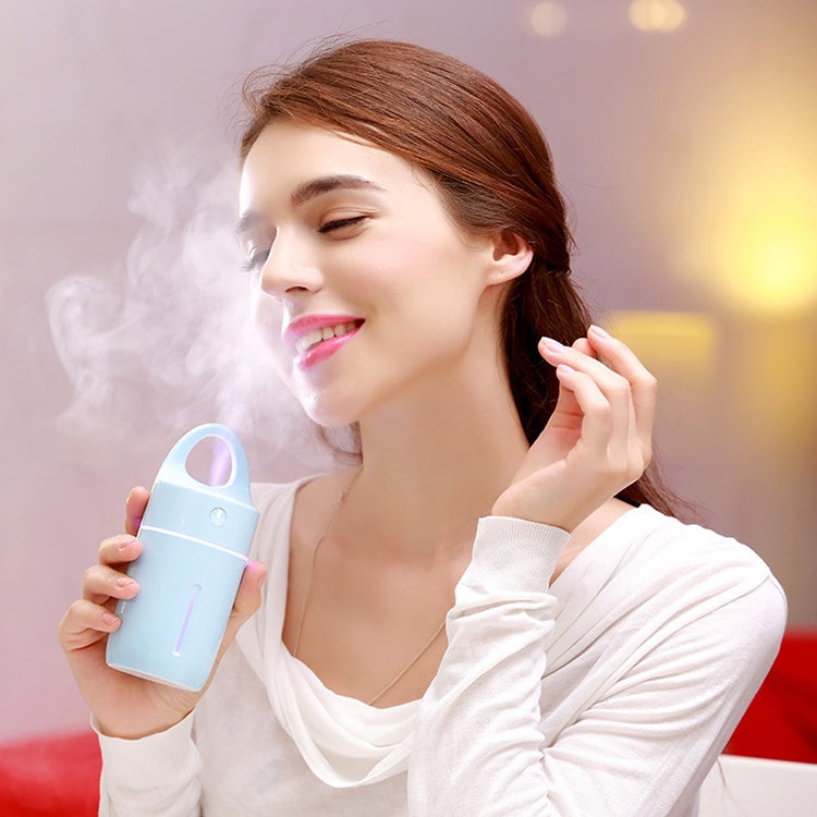 Humidificador Mini Portátil USB de Íons Negativos 1,5W - 2W 175ml com Luz LED Colorida para Beleza e Suplemento de Água
