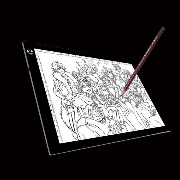 Placas de Cópia em Acrílico A4 5W 5V LED com Três Níveis de Brilho Regulável para Anime Sketch Desenho Sketchpad, com Cabo USB e Ficha, Tamanho: 240x360x5mm