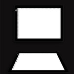 Placas de Cópia em Acrílico A4 5W 5V LED com Três Níveis de Brilho Regulável para Anime Sketch Desenho Sketchpad, com Cabo USB e Ficha, Tamanho: 240x360x5mm