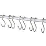 10pcs Gancho metálico multifuncional em aço inoxidável em forma de S de 3mm, Comprimento: 9cm, 9cm