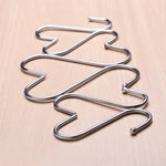 10pcs Gancho metálico multifuncional em aço inoxidável em forma de S de 3mm, Comprimento: 9cm, 9cm