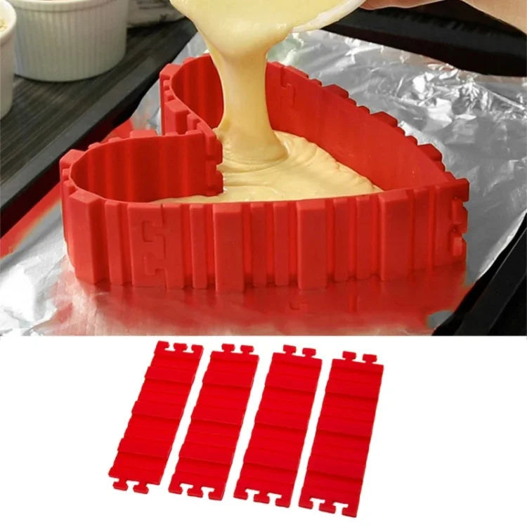 Molde de Silicone para Bolo Ferramentas de Cozinha DIY Molde Multi-formas para Bolos, 4 Moldes DIY para Bolo, 4 Moldes DIY para Bolo