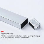 Suporte de Gancho de Barra Cruzada Quadrada Eletroplatinada para Exposição em Prateleiras de Supermercado 15x30mm, Comprimento: 1m, Gancho de Barra Cruzada
