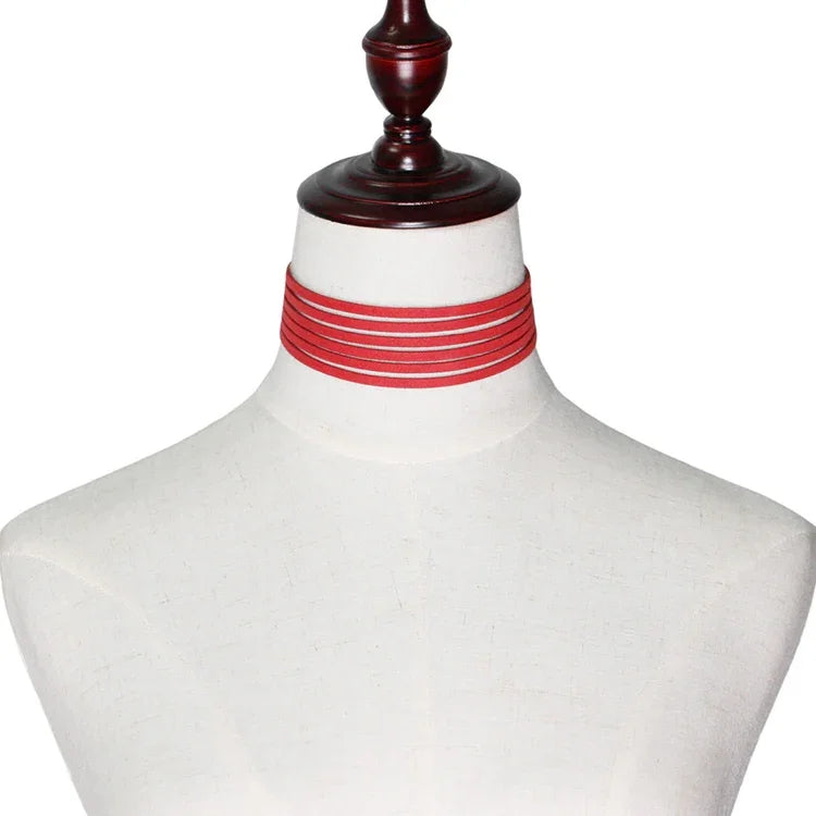 3 PCS Colar de 6 Camadas em Flanela Estilo Europeu e Americano, Entrega de Cor Aleatória, RBXL