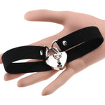 Colar de Flanela Sexy Estilo Punk Simples com Fecho de Coração, Entrega de Cor Aleatória, XSXQ