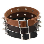 Colar de Couro com Rebites Estilo Punk para Dança de Rua Rock, Entrega de Cor Aleatória, JDXQ