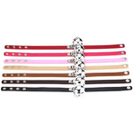 2 PCS Colar de Couro Estilo Punk Japonês com Sino e Pendente para Pescoço Feminino, Entrega de Cor Aleatória, LD01