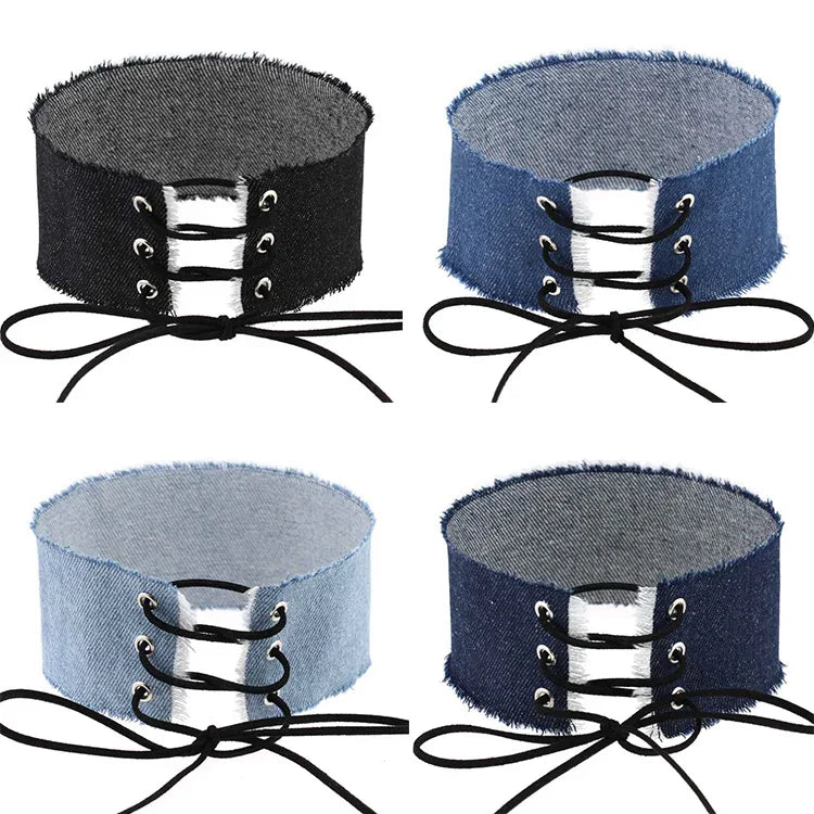 2 PCS Colar de Osso Largo Estilo Retro Europeu e Americano com Gravata Borboleta de Personalidade, Entrega de Cor Aleatória, NZXL03