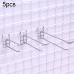 5pcs Gancho Duplo para Prateleira de Grelha de Ferro de Supermercado 5,8mm, Comprimento: 15cm, 5,8mm 15cm