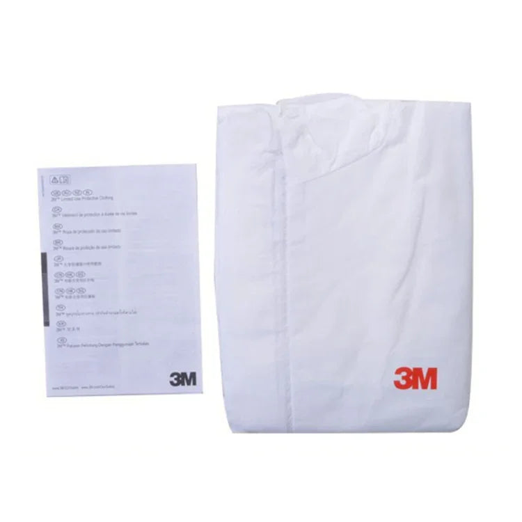 Fato de Areia Anti-estático e Anti-químico Branco 3M 4515 de Peça Única com Capuz, Tamanho: L, 3M L