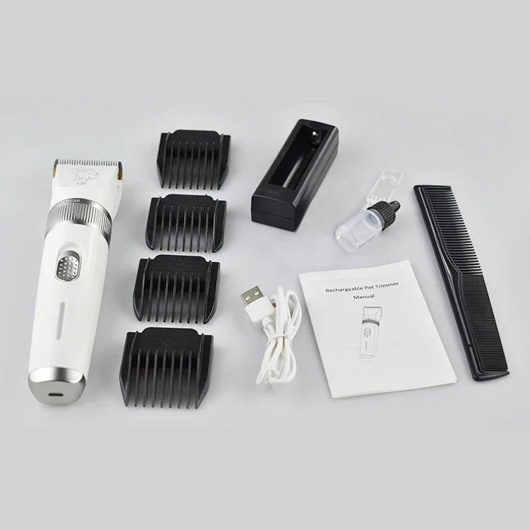 Q6 Aparador Elétrico para Animais com USB e Quatro Pentes, Aparador Q6