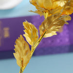 Flor Artificial Decorativa Folheada a Ouro 24K, Entrega de Cor Aleatória, Folheada a Ouro 24K