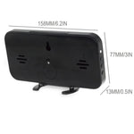 Relógio Despertador Criativo Multifuncional com Espelho, Ecrã LED Reflexivo, Função Soneca e 2 Portas USB para Carregamento