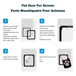 Porta de Segurança para Animais com Padrão de Pegada, Fecho Automático / Trancável, Janela com Aba para Gatos, Porta de Tela para Animais, Tamanho: 42x37cm, 42x37cm