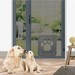 Porta de Segurança para Animais com Padrão de Pegada, Fecho Automático / Trancável, Janela com Aba para Gatos, Porta de Tela para Animais, Tamanho: 42x37cm, 42x37cm