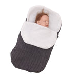 Envolvente de Malha Grossa para Bebé, Saco de Dormir em Forma de Envelope, Envolvente para Recém-Nascido, Faixas Quentes para Bebé, Saco de Dormir para Carrinho Interior