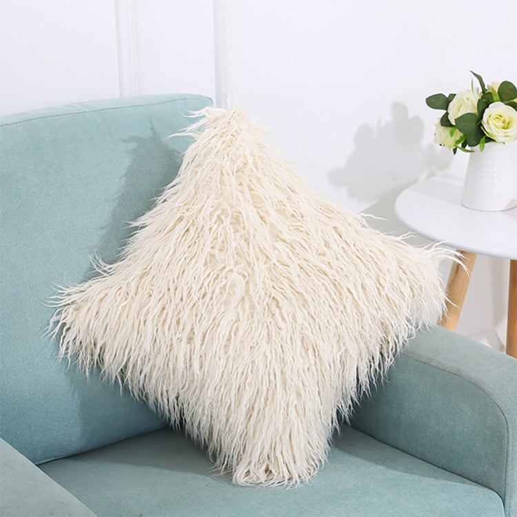 Capa de Almofada de Veludo Longo e Peludo Popular Capa Quadrada para Decoração de Quarto e Cama, Tamanho: 45 x 45cm