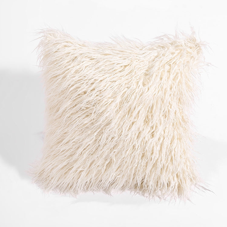 Capa de Almofada de Veludo Longo e Peludo Popular Capa Quadrada para Decoração de Quarto e Cama, Tamanho: 45 x 45cm
