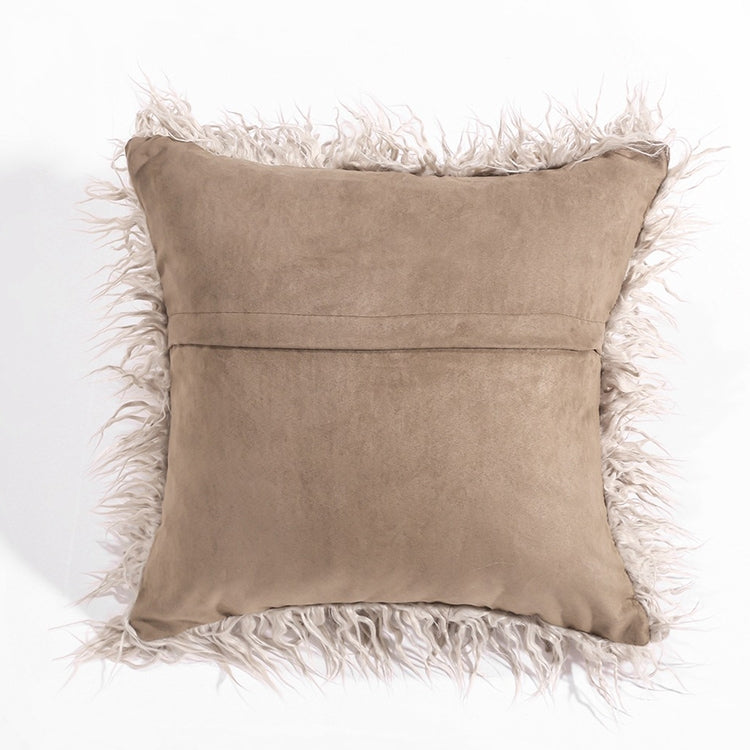 Capa de Almofada de Veludo Longo e Peludo Popular Capa Quadrada para Decoração de Quarto e Cama, Tamanho: 45 x 45cm