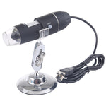 Microscópio digital USB com ampliação, sensor de imagem HD 0,3MP 2560x1920P, 8 LEDs e suporte profissional