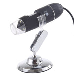 Microscópio digital USB com ampliação, sensor de imagem HD 0,3MP 2560x1920P, 8 LEDs e suporte profissional