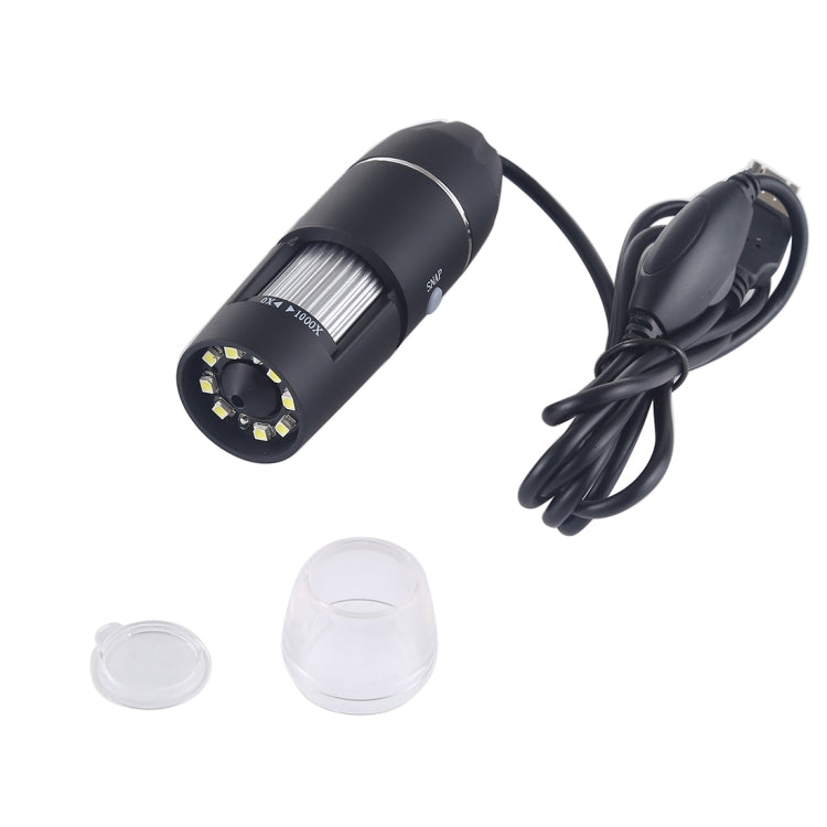 Microscópio digital USB com ampliação, sensor de imagem HD 0,3MP 2560x1920P, 8 LEDs e suporte profissional
