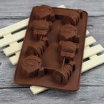 2 Moldes de Silicone para Gelados em Forma de Árvore de Natal e Pai Natal para Sobremesas e Pastelaria
