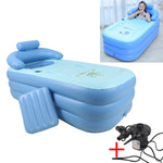 YT-038 Banheira Inflável Dobrável com Fundo de Esponja para Banho Quente para Adultos e Bebés com Bomba de Carregamento, Piscina