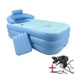 YT-038 Banheira Inflável Dobrável com Fundo de Esponja para Banho Quente para Adultos e Bebés com Bomba de Carregamento, Piscina