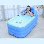 YT-038 Banheira Inflável Dobrável com Fundo de Esponja para Banho Quente para Adultos e Bebés com Bomba de Carregamento, Piscina