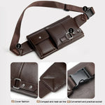 Mala Mensageiro de Ombro Universal para Homem Retro Bolsa de Cintura para Homem, Tamanho: S (24.5cm x 13cm x 1cm)