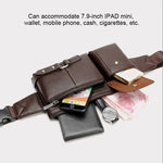 Mala Mensageiro de Ombro Universal para Homem Retro Bolsa de Cintura para Homem, Tamanho: S (24.5cm x 13cm x 1cm)