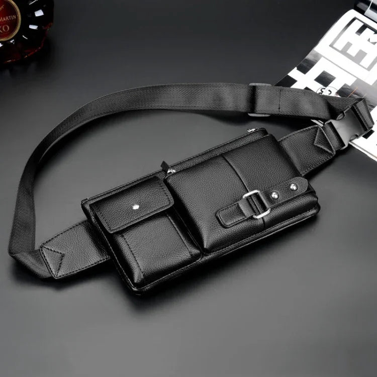 Mala Mensageiro de Ombro Universal para Homem Retro Bolsa de Cintura para Homem, Tamanho: S (24.5cm x 13cm x 1cm)
