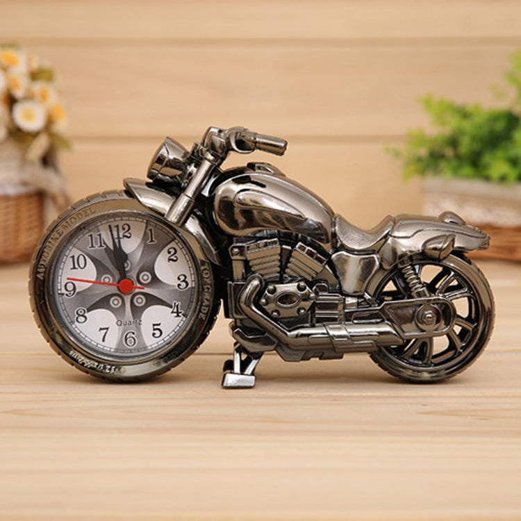 Despertador de Plástico com Ponteiros em Forma de Motociclo de Desenho Animado para Quarto, Tamanho: 23*13*6cm, Dourado, Dourado, Vermelho, Preto, Dourado, Preto