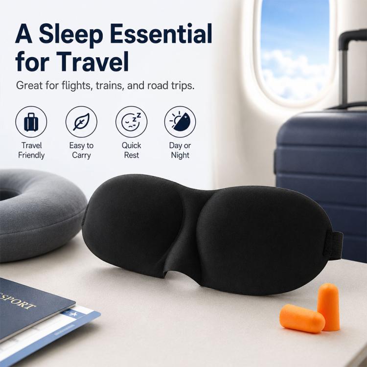Máscara de Dormir Portátil 3D para Sombreamento e Descanso, Máscara de Olhos Fofa Feminina