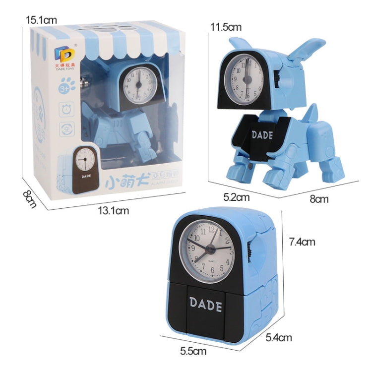Mini Relógio Despertador Manual de Deformação Infantil Brinquedo Robô