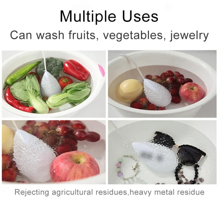 Mini Máquina de Lavar Ultrassónica Portátil para Roupa / Legumes / Frutas, Estilo Gota de Água