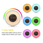Despertador Inteligente Multifuncional com Luz LED Táctil, Rádio FM, USB