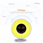 Despertador Inteligente Multifuncional com Luz LED Táctil, Rádio FM, USB
